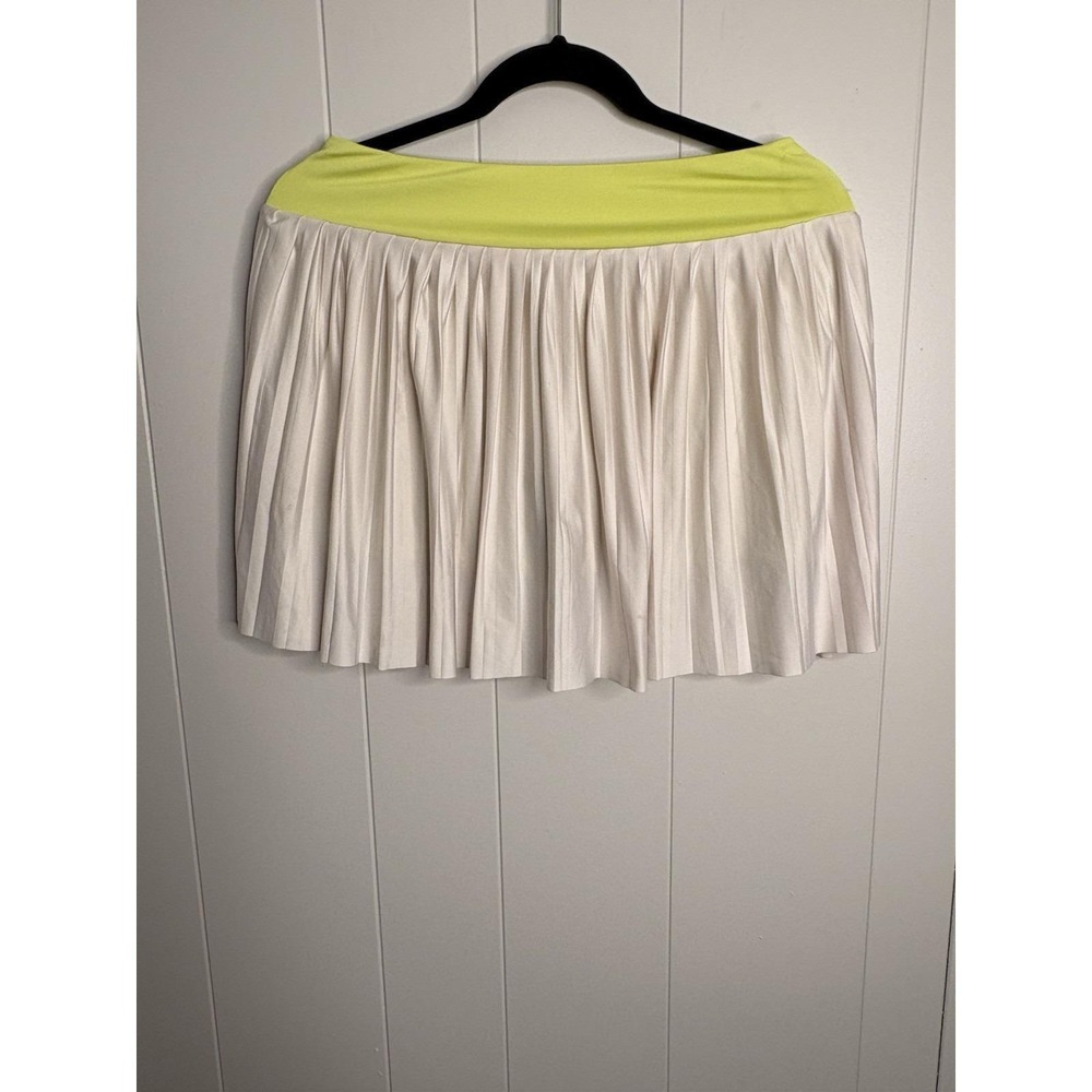 MTA Sport Activewear Skirt w Liner Size XL White/green Tennis Pickleball
